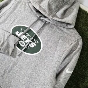 Nike New York Jets Hoodie Mens Small Gray Pullover NFL Football Sweatshirt...
